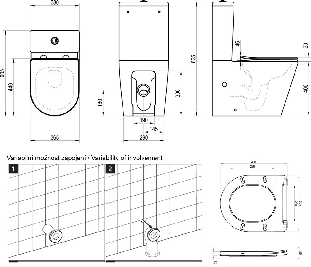 WC combi Elegant RimOff set